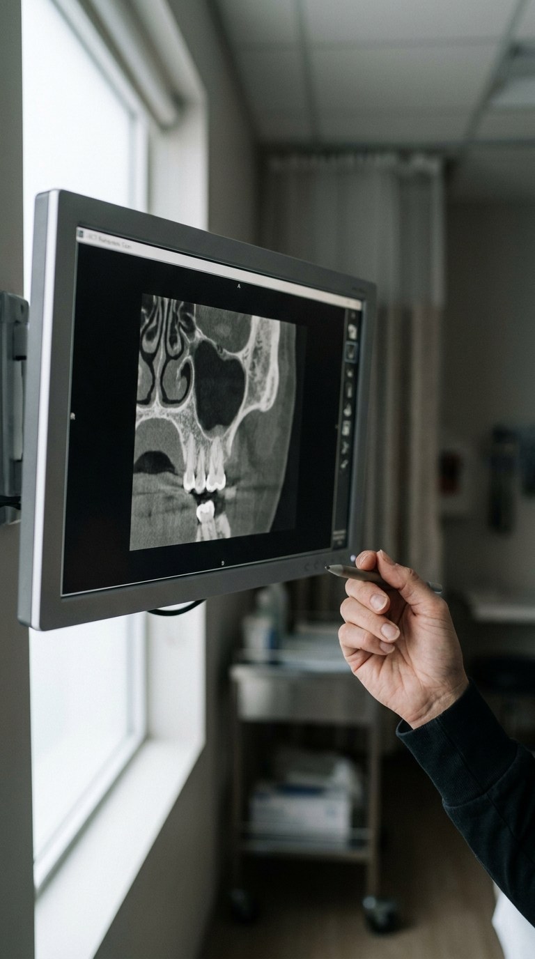 A CBCT scan used to plan pterygoid implants at ANEWU