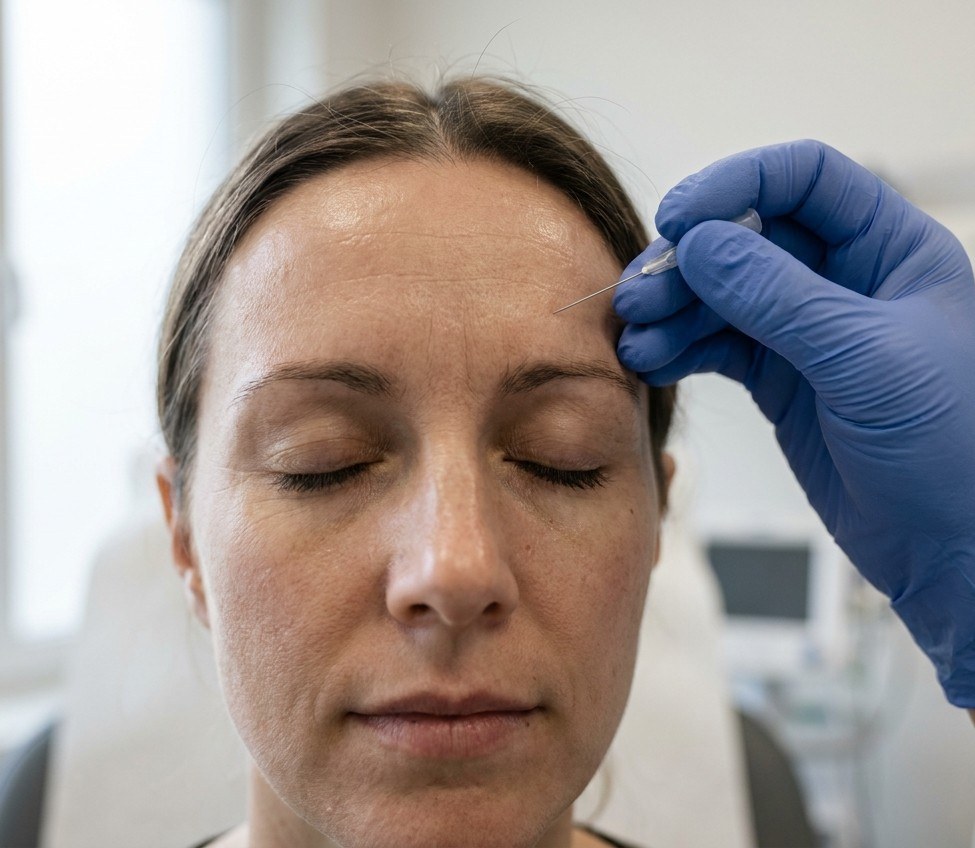 A Botox injection being administered at ANEWU