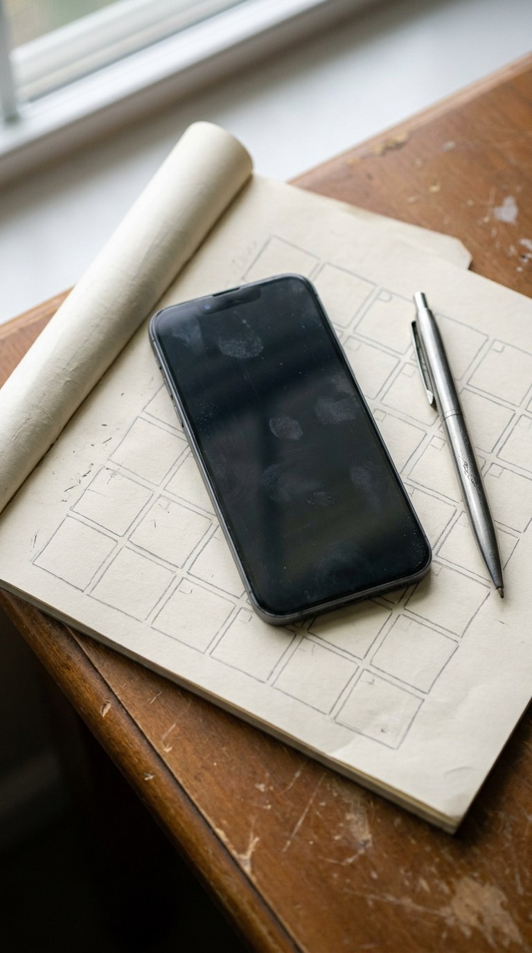 A phone and planner, ready to book a visit at ANEWU
