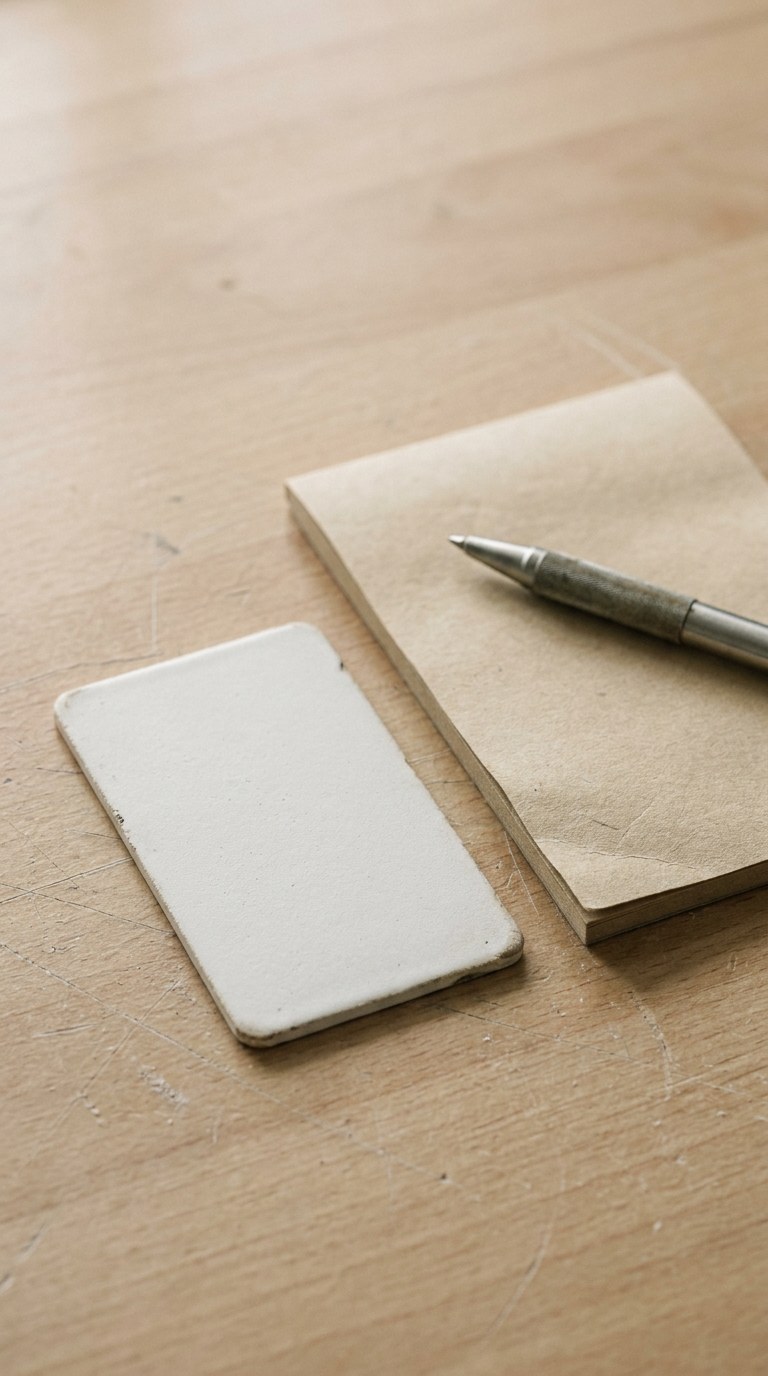 A payment card and paperwork for reviewing financing options